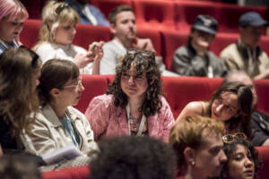 Young people in discussion during a workshop at Young Audiences Screening Days