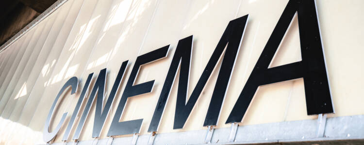 "Cinema" sign at BFI Southbank